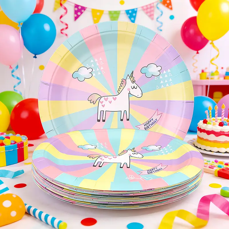 7-Zoll-Einweg-Rund-Pappteller