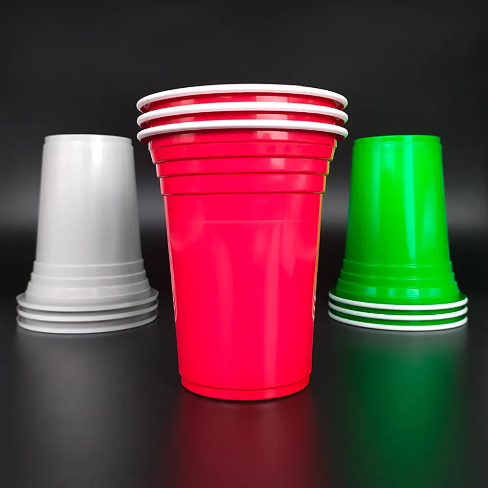 16oz Double-color Disposable Plastic Cup